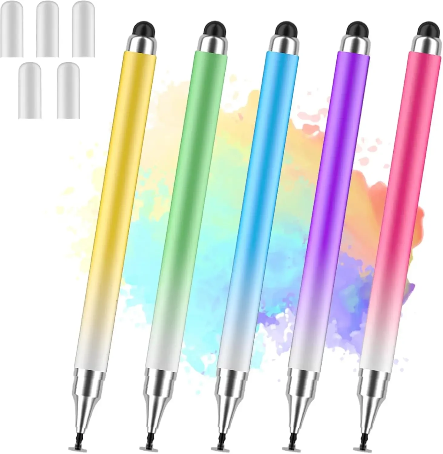 2IN1 Universal Stylus Pen High Sensitivity Tablet Drawing Capacitive Touch Pen for Samsung Iphone Cellphone Tablet Screen Pencil