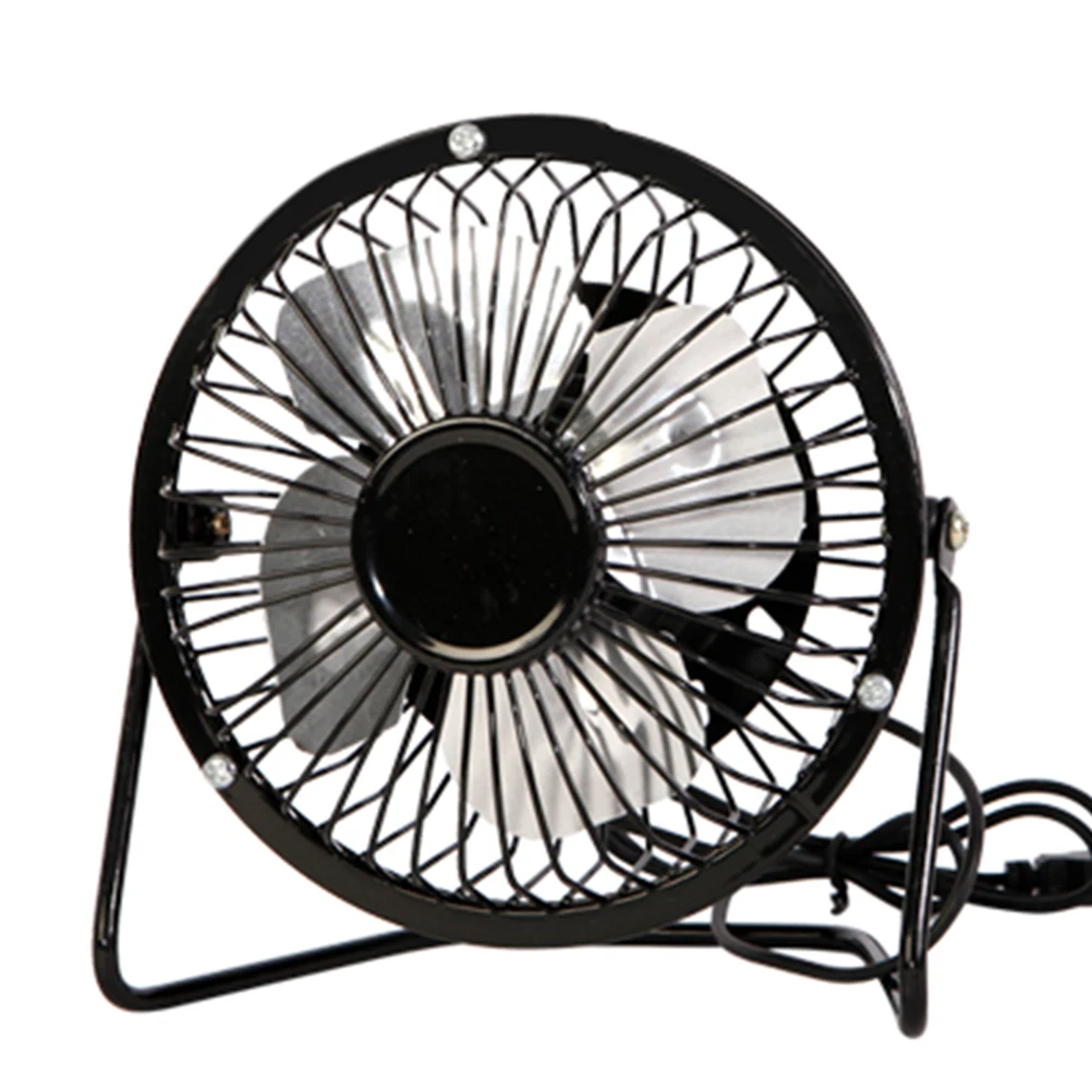 Adjustable Stand Mini Electric Fan 4 Inch USB Portable Table Fan For Office Mesh Aluminum Blades Pressure Resistant Metal
