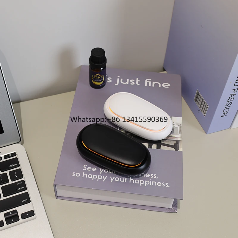 Portable Mini Waterless Essential Oil Diffuser Wireless Fragrance Diffuser Small Aroma Diffuser for Home Car Outdoor
