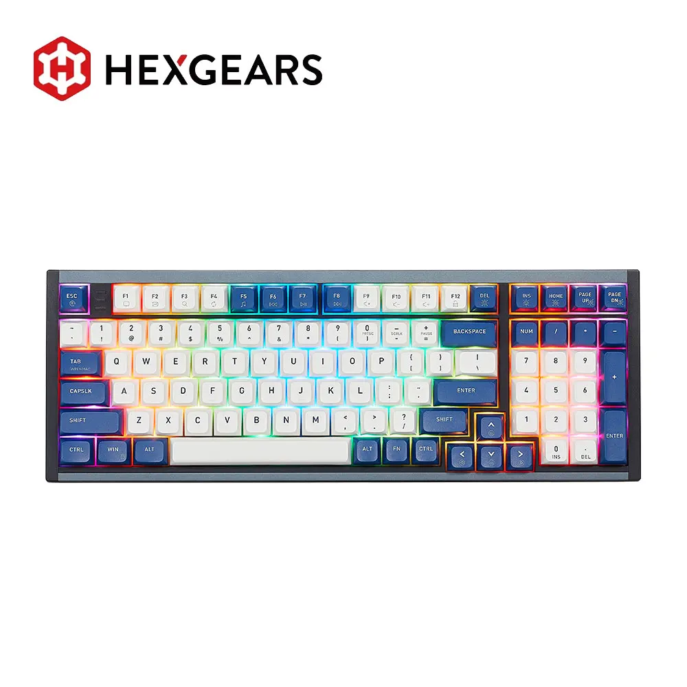 HEXGEARS I4 Gaming Mechanical Keyboard Wired Hot Swap PBT Gasket RGB For PC Laptop 99 Keys