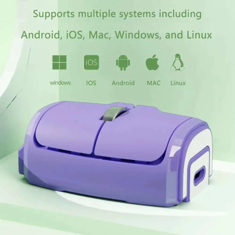 Wireless Mini 2.4G+Bluetooth Lazy Finger Ring Silent Mouse Optical Portable Office Computer Small Mice For Laptop PC Tablet