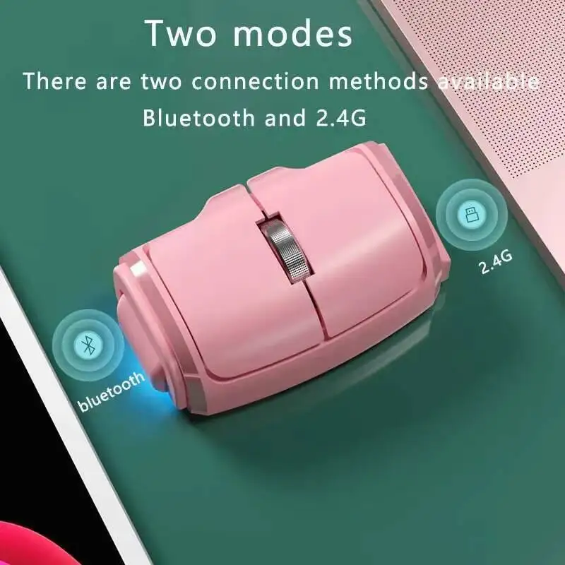 Wireless Mini 2.4G+Bluetooth Lazy Finger Ring Silent Mouse Optical Portable Office Computer Small Mice For Laptop PC Tablet