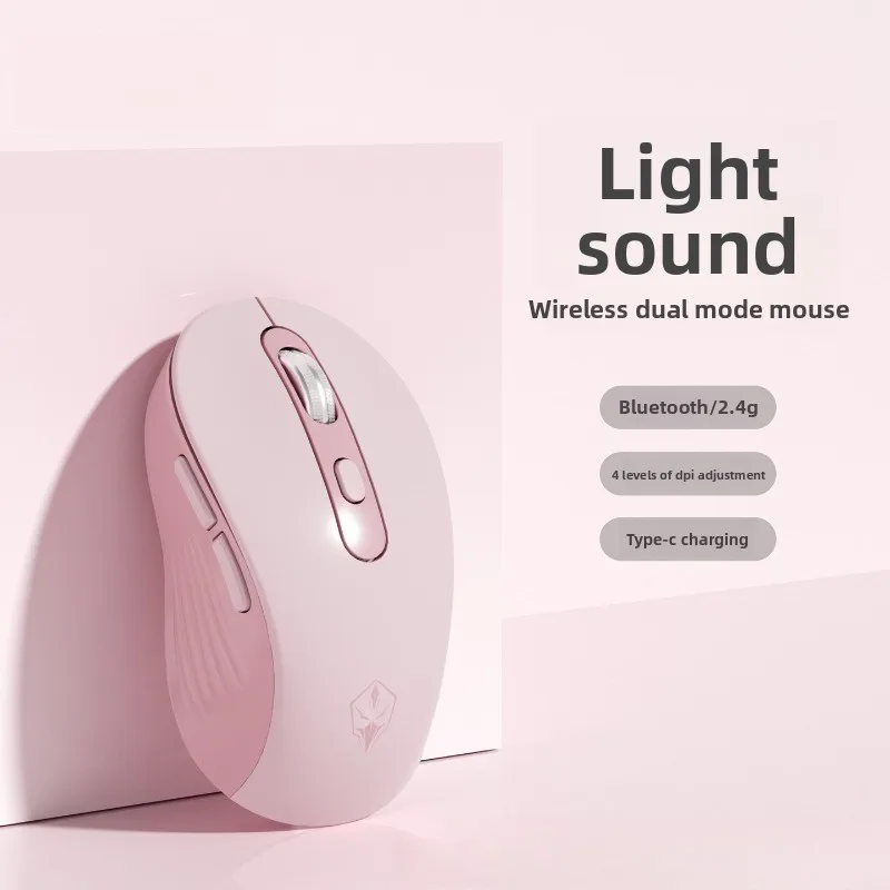 Wireless Bluetooth Mouse Girls Office Special Tablet Desktop Laptop Suitable for Rechargeable