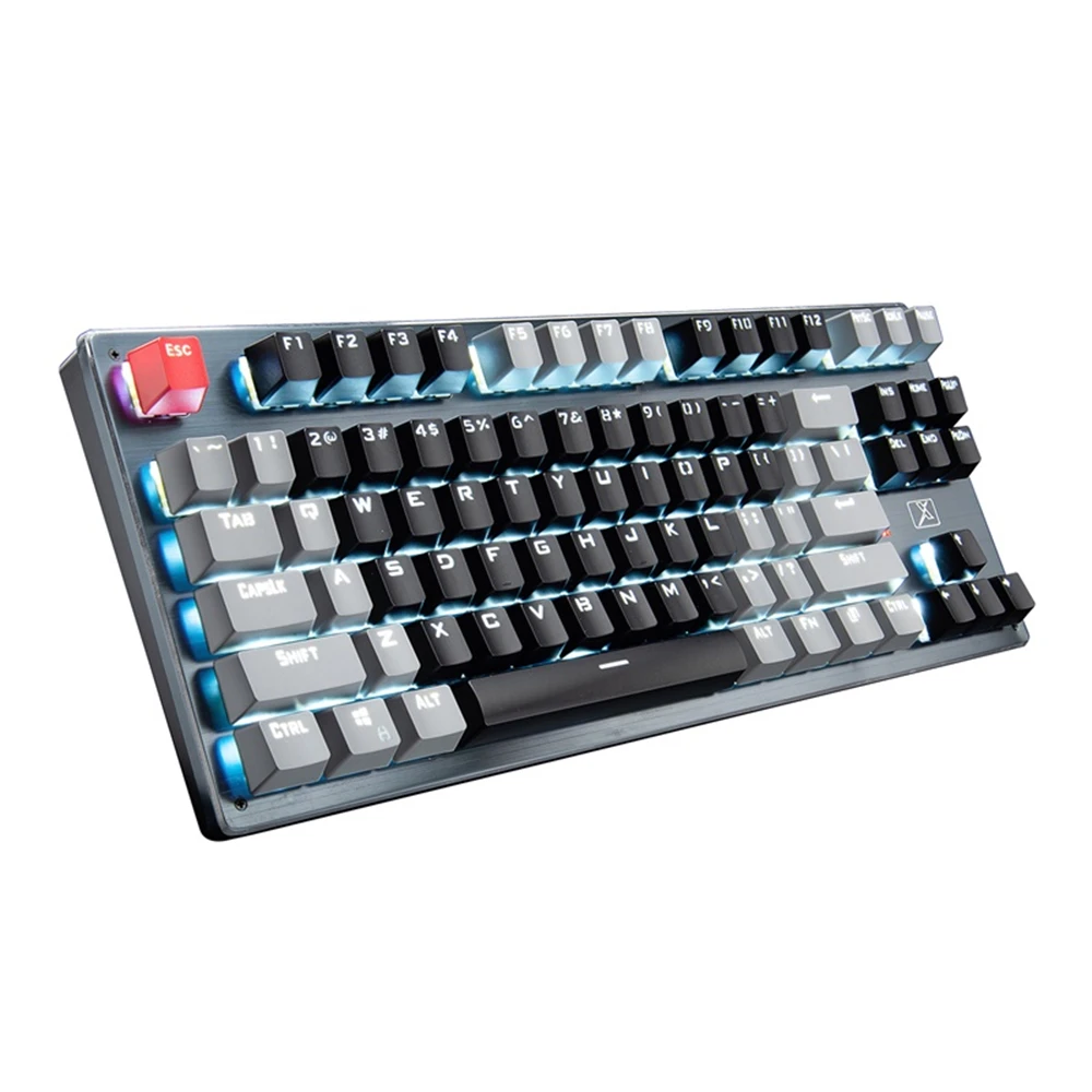 87 Keys Keyboard Backlit Bluetooth-compatible Wireless Wired Rechargeable Gaming Keyboard Ergonomic For PC Laptop Tablet