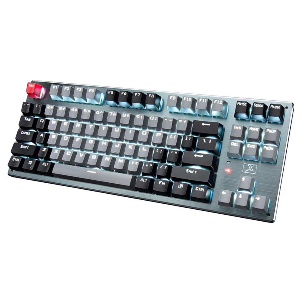 87 Keys Keyboard Backlit Bluetooth-compatible Wireless Wired Rechargeable Gaming Keyboard Ergonomic For PC Laptop Tablet