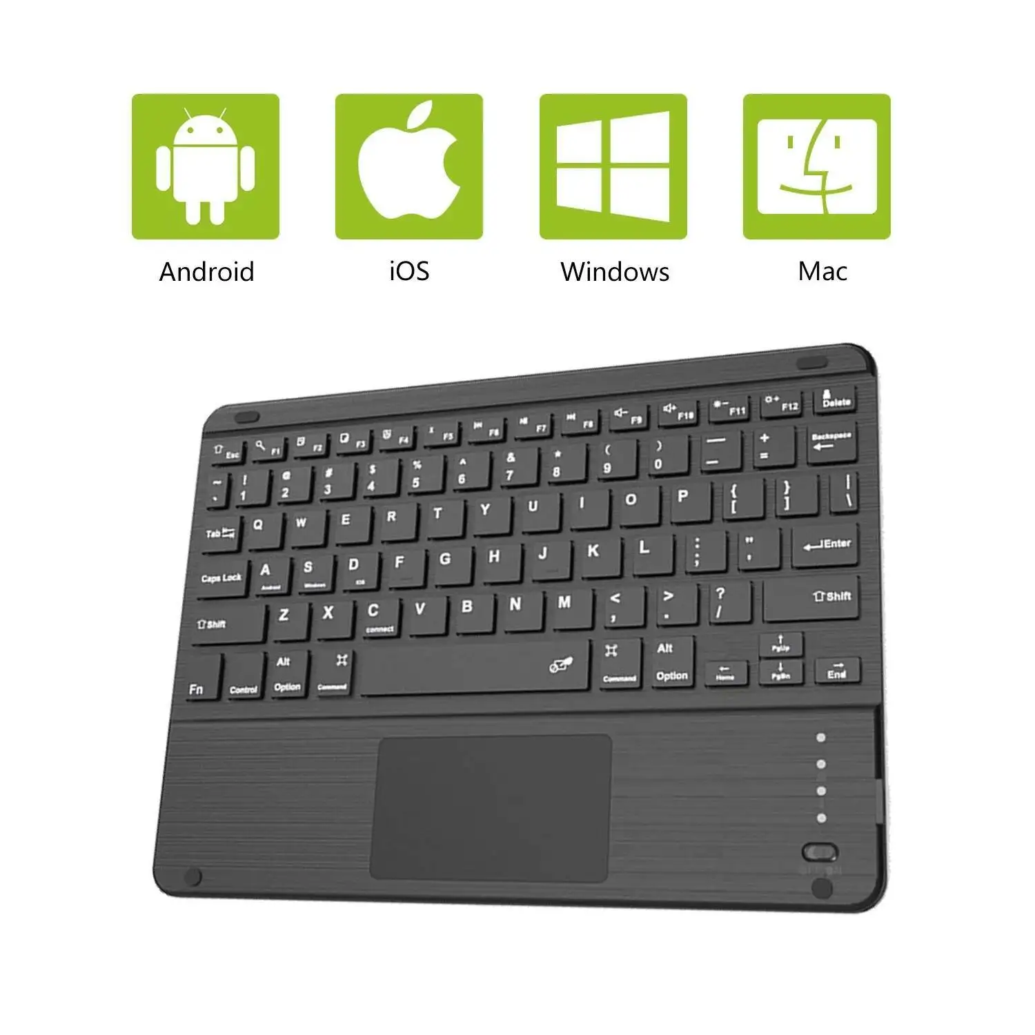 Wireless Bluetooth Rechargeable Keyboard 12 Inch Bluetooth Mini Slim Touchpad Mute Keyboard For iPad Phone Tablet Android/iOS