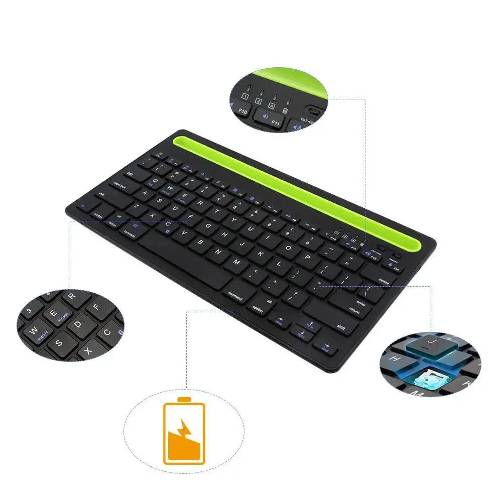 Mini Bluetooth Keyboard For Tablet Laptop PC Wireless 78 keys Slim Rechargeable Multimedia Keyboard For Android ios Windows Mac
