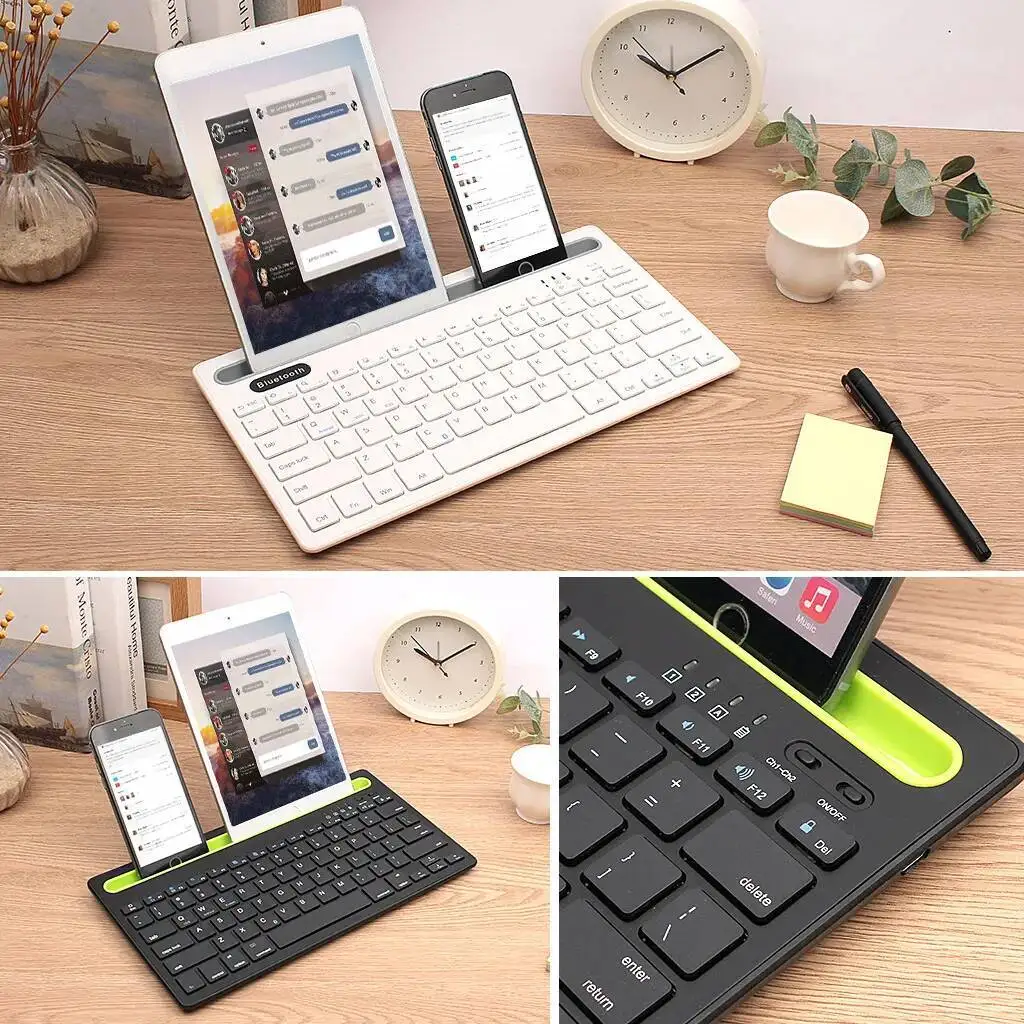 Mini Bluetooth Keyboard For Tablet Laptop PC Wireless 78 keys Slim Rechargeable Multimedia Keyboard For Android ios Windows Mac