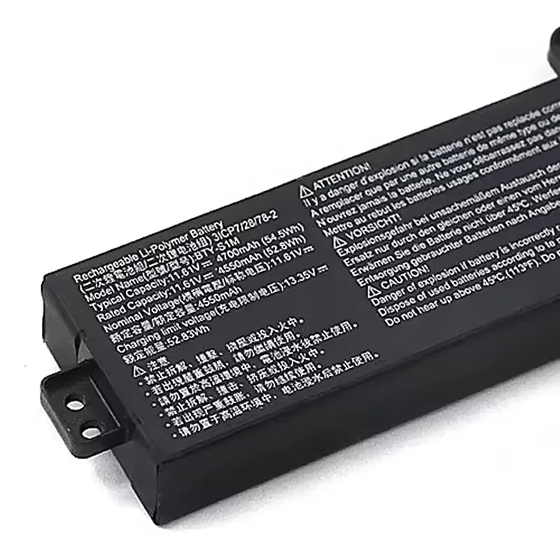 New BTY-S1M 11.61V 54.5Wh Battery For MSI Claw A1M A1M-050US A1M-051US Gaming Handheld PC Tablet Batteria