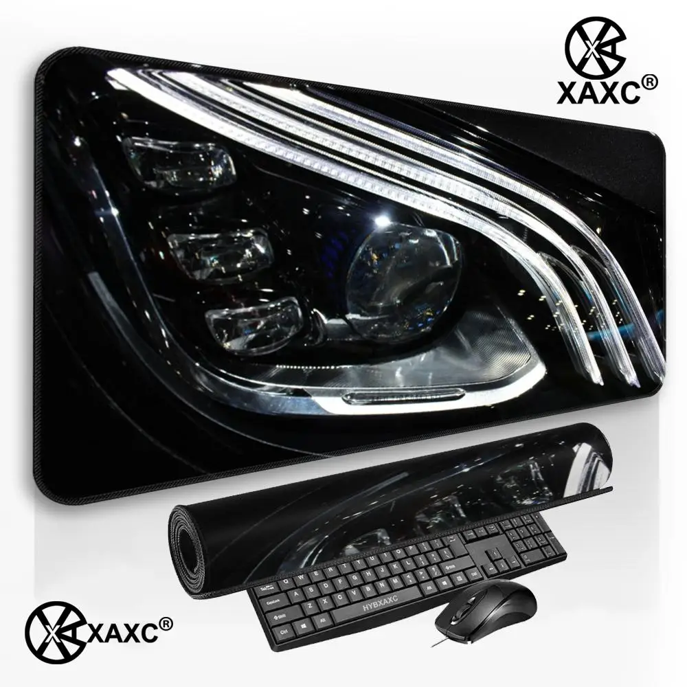 Car headlight Mouse Pad Large Computer Office Game Table Mats XXL Rubber Anti-slip Gaming Keyboard Long Desk Pads XAXC