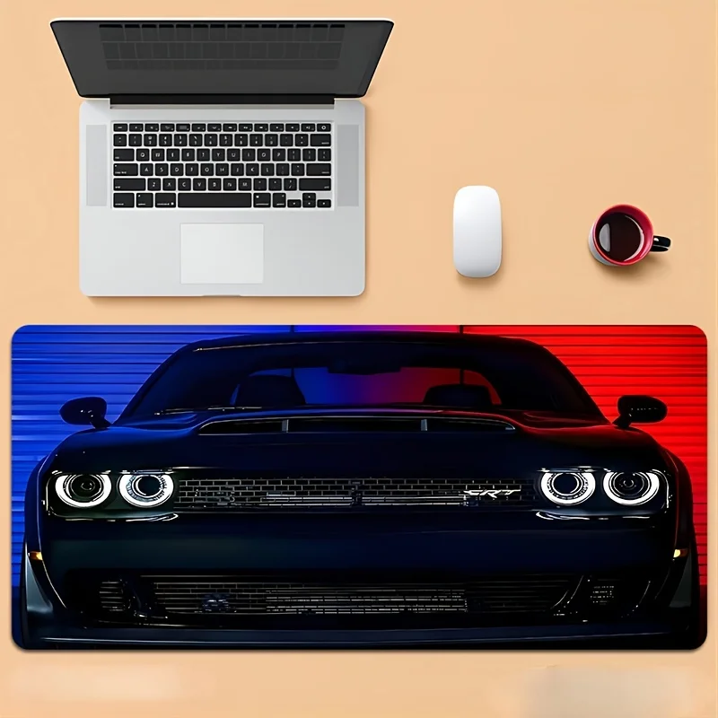 Sprots-car Mouse Pad Car Design Large Desk pad Gaming Mouse Mat Stitched Edges for Computer and Keyboard Non-Slip Rubber office