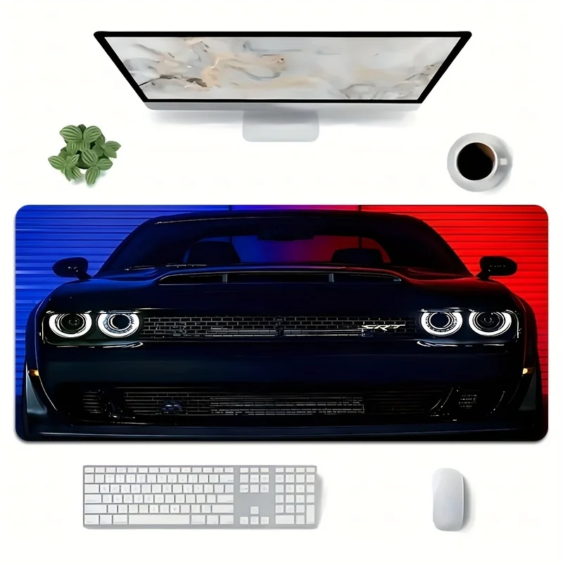Sprots-car Mouse Pad Car Design Large Desk pad Gaming Mouse Mat Stitched Edges for Computer and Keyboard Non-Slip Rubber office