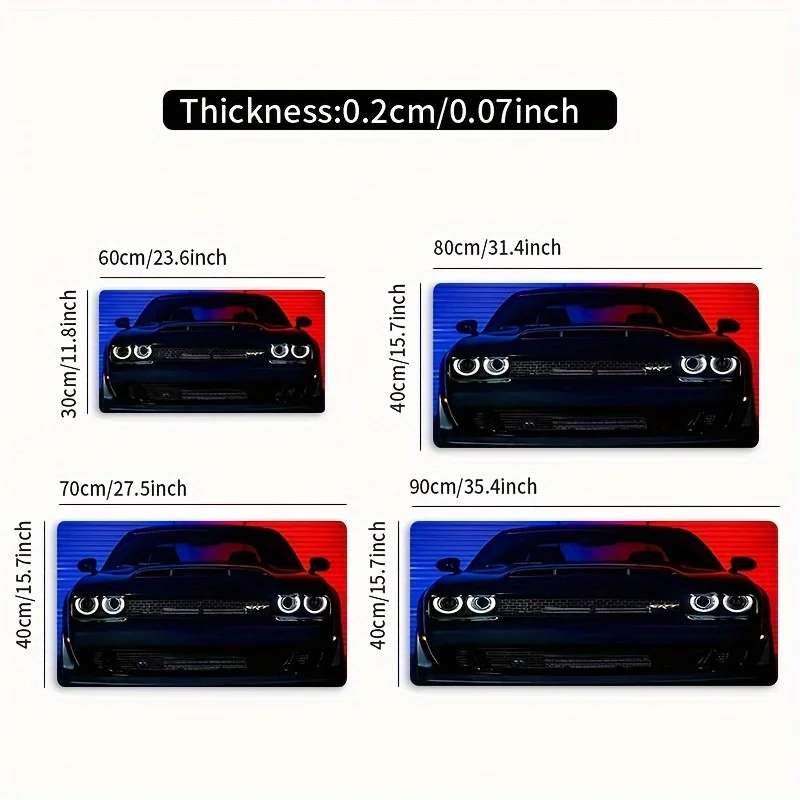 Sprots-car Mouse Pad Car Design Large Desk pad Gaming Mouse Mat Stitched Edges for Computer and Keyboard Non-Slip Rubber office