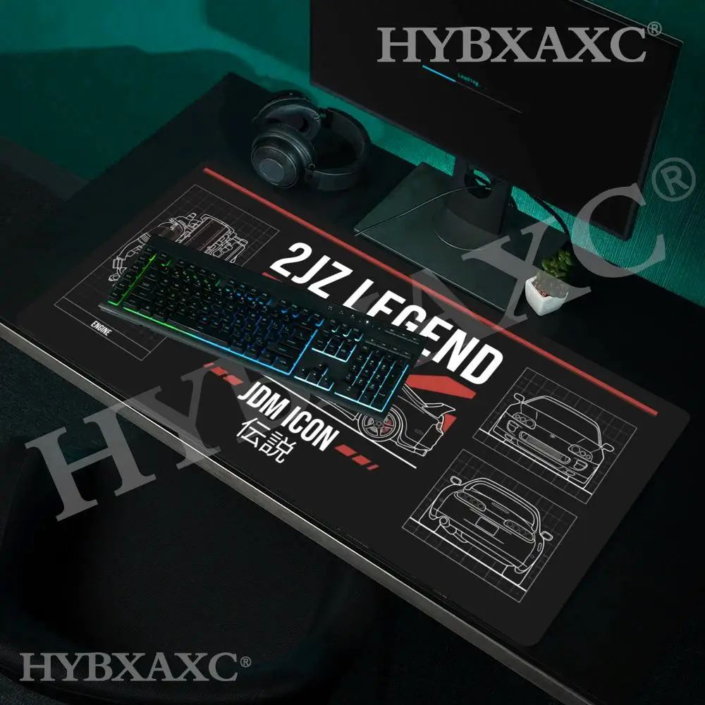 HYBXAXC Car Line Art Print Mouse Pad Non-slip Waterproof Desk for Gaming Office Laptop Keyboard Gaming Keyboard Mats Large Gamer