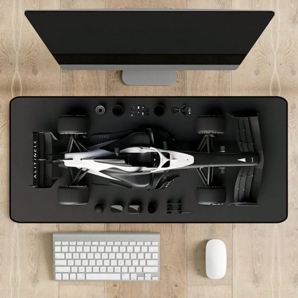 Racing Gaming Mousepad  Black  Car Desk Mat ，Office Game Table Mats XL Rubber Anti-slip Gaming Keyboard Mousepads Long Desk Pads