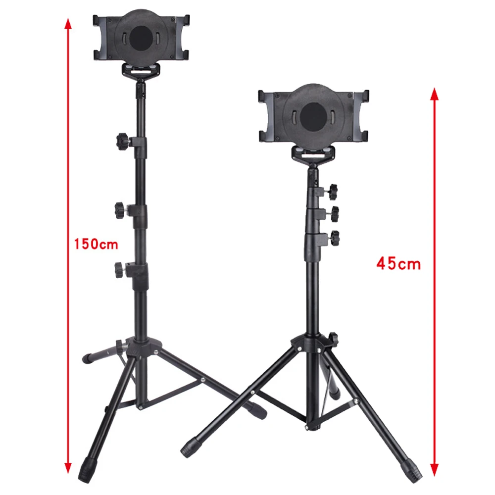 150 cm Tripod Rotation 7-11 Inch Tablet Holder Stand Tripod Stand for Ipad Air Mini 2 3 4 Samsung Tablet Mount for IPAD Pro 11