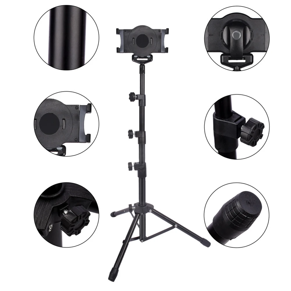 150 cm Tripod Rotation 7-11 Inch Tablet Holder Stand Tripod Stand for Ipad Air Mini 2 3 4 Samsung Tablet Mount for IPAD Pro 11