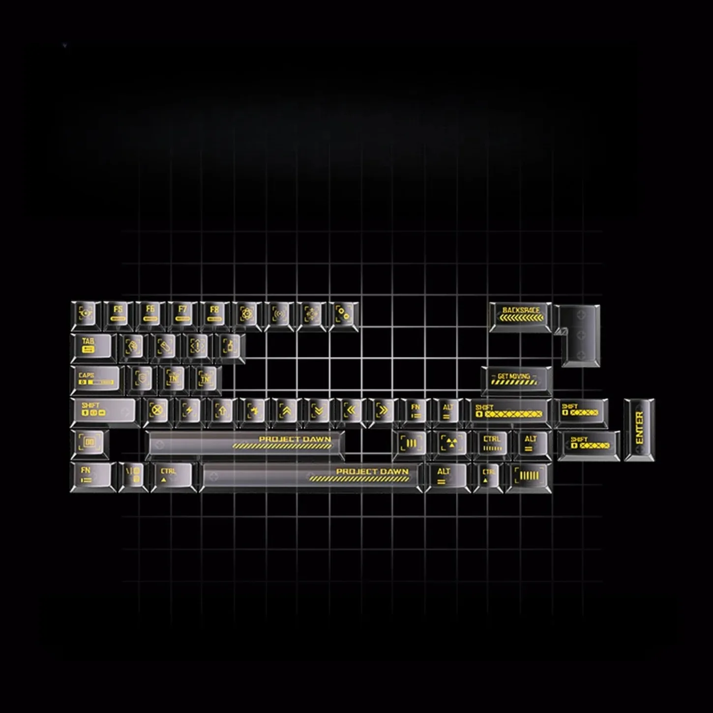 Cherry Transparent Keychain Kit PC 49 Additional Keys Personalized Key Cap for Mechanical Keyboard