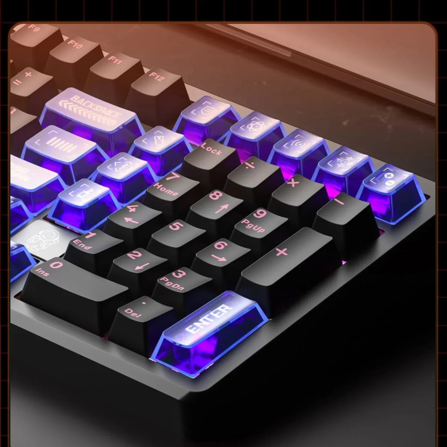 Cherry Transparent Keychain Kit PC 49 Additional Keys Personalized Key Cap for Mechanical Keyboard