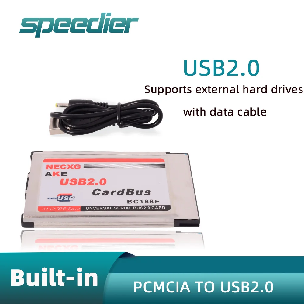 PCMCIA To USB 2.0 NEC Chip Short Card Can Be Connected To A Portable Hard Drive Without Exposing It for Notebook Camera Printer