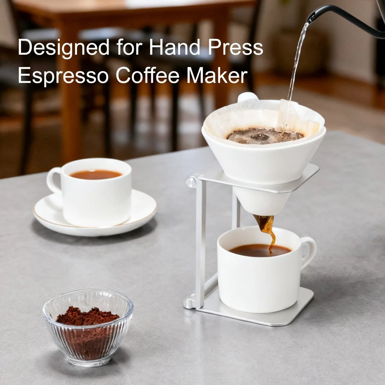 Portable Foldable Coffee Drip Stand Aluminum Alloy Holder for Espresso Machine Pour Over Travel Lightweight Brewing Accessories