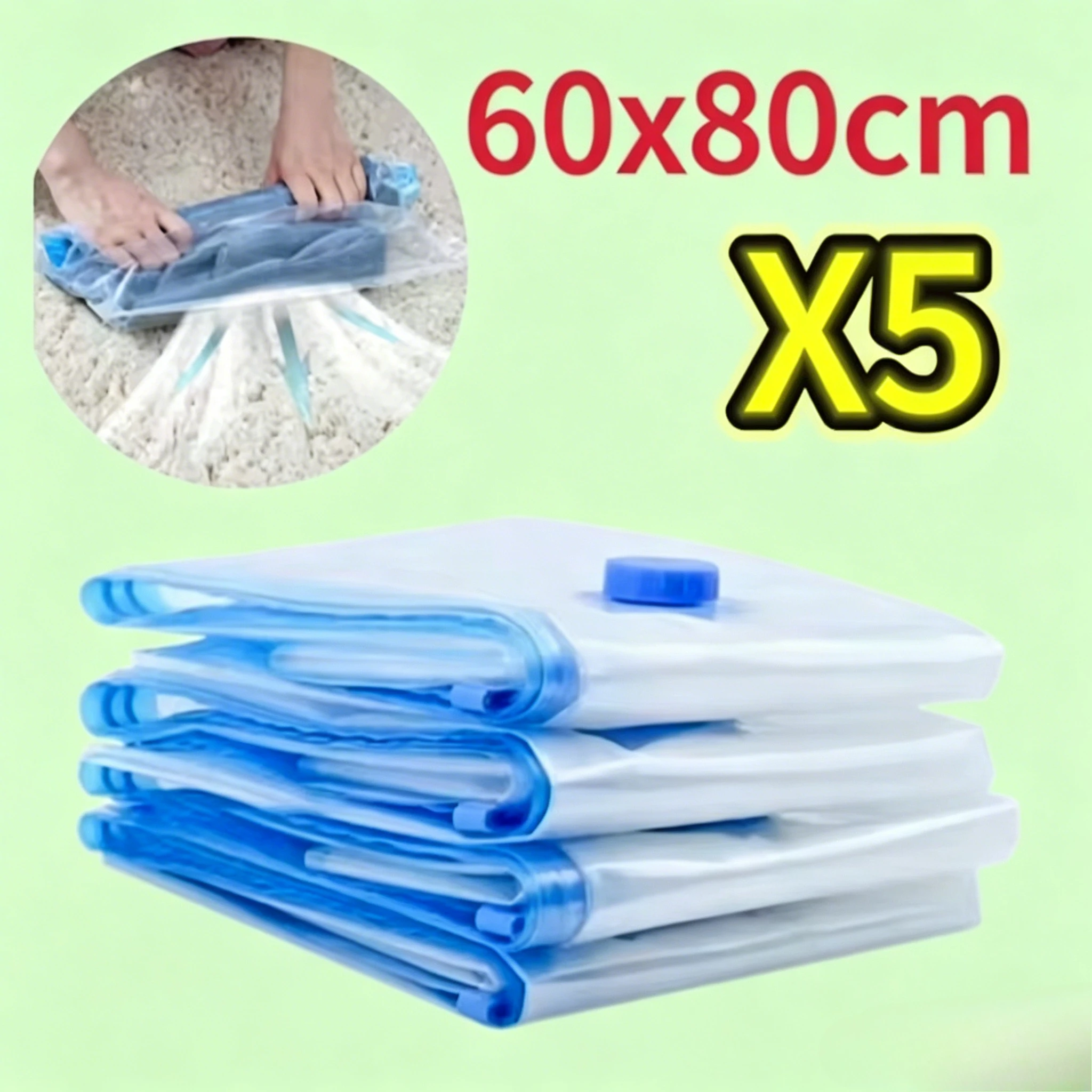 Air Valve Vacuum Storage Bags Foldable Compressed Pouch Large Size Space Saving Organizer For Clothes Blanket Pillow Quilt