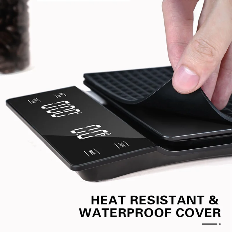 3kg 0.1g Digital Coffee Scale with Timer LED Screen Espresso High Precision Measures Kitchen Scale LCD Digital Kitchen Scale