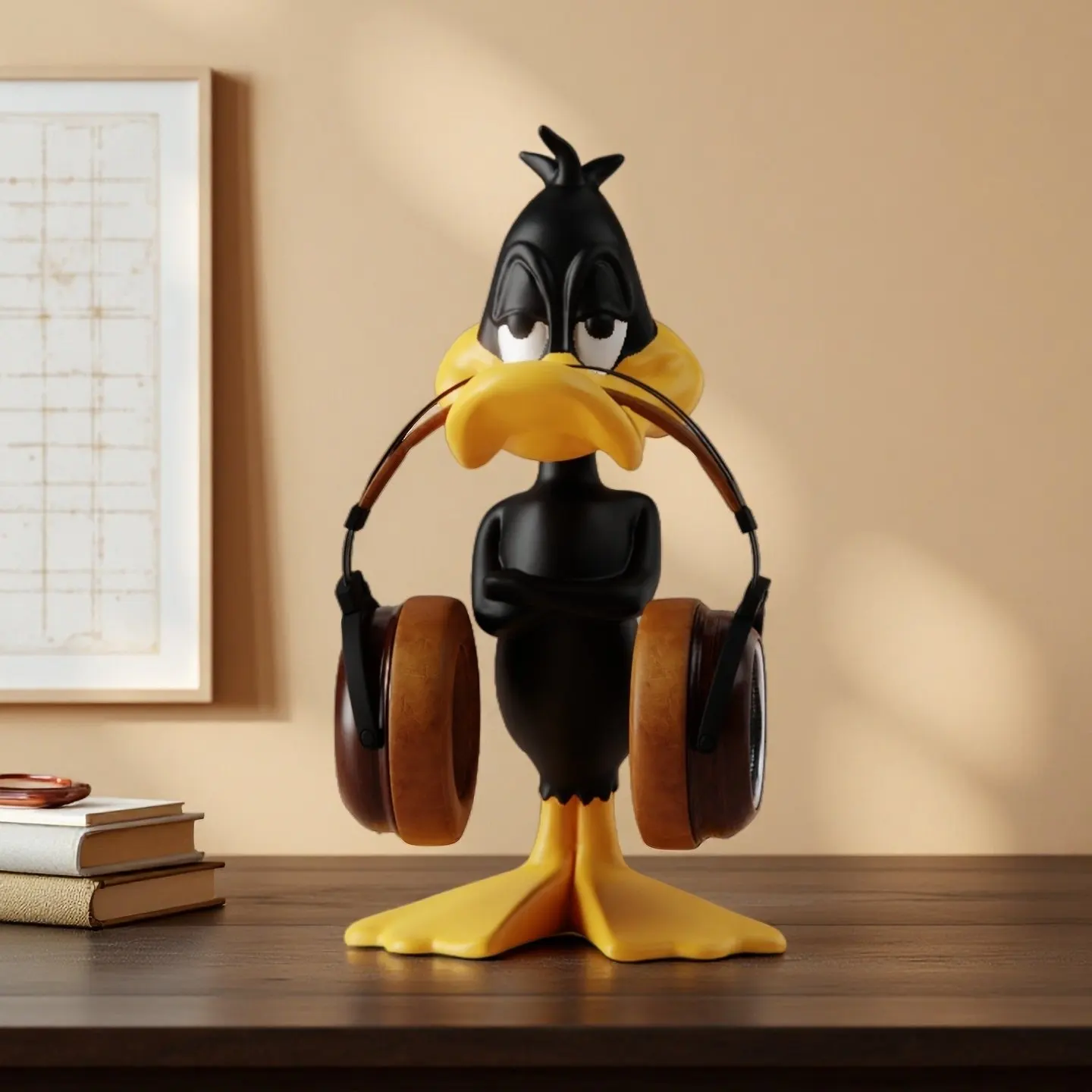 Hot Sale Kawaii Cartoon Duck Headphone Stand Universal Headset Holder PC Desk Home Living Room TV Cabinet Decor Gift for Gamers