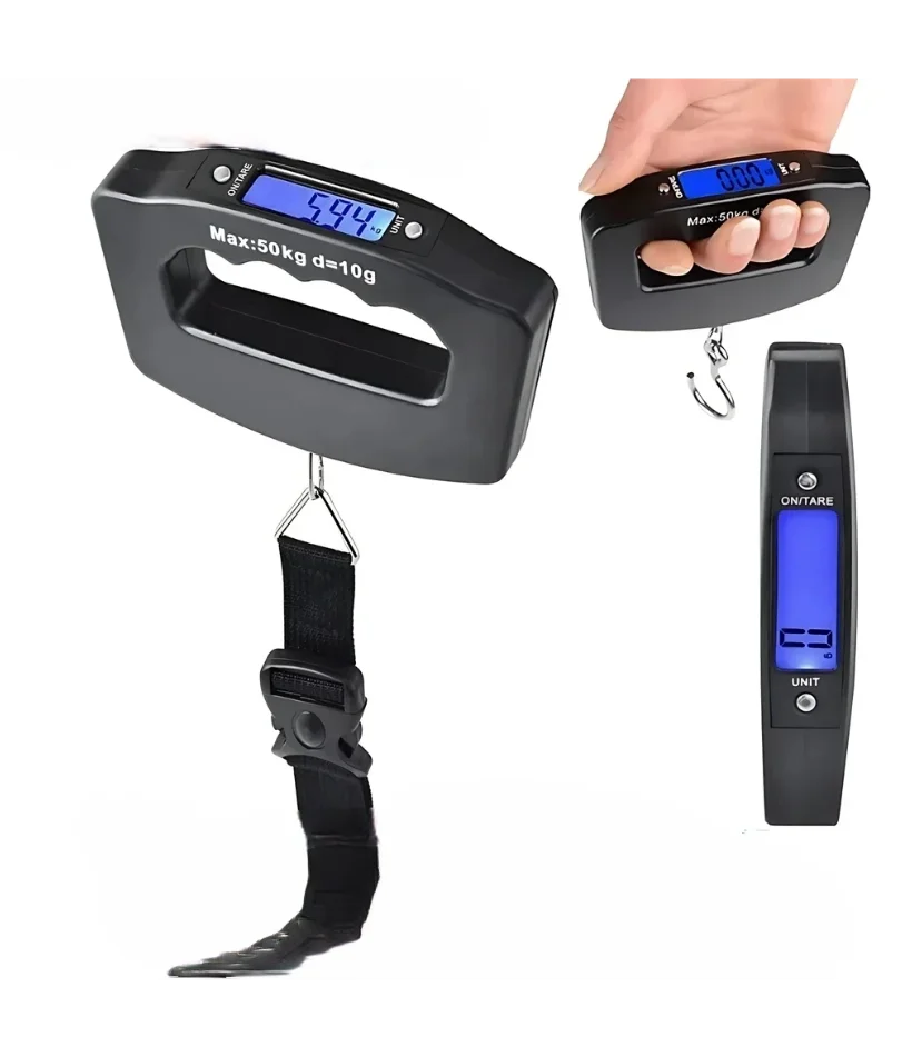 50kg Digital Luggage Scale Portable Suitcase Scale Handheld Electronic Scales Backlight Digital Display Travel Accessories