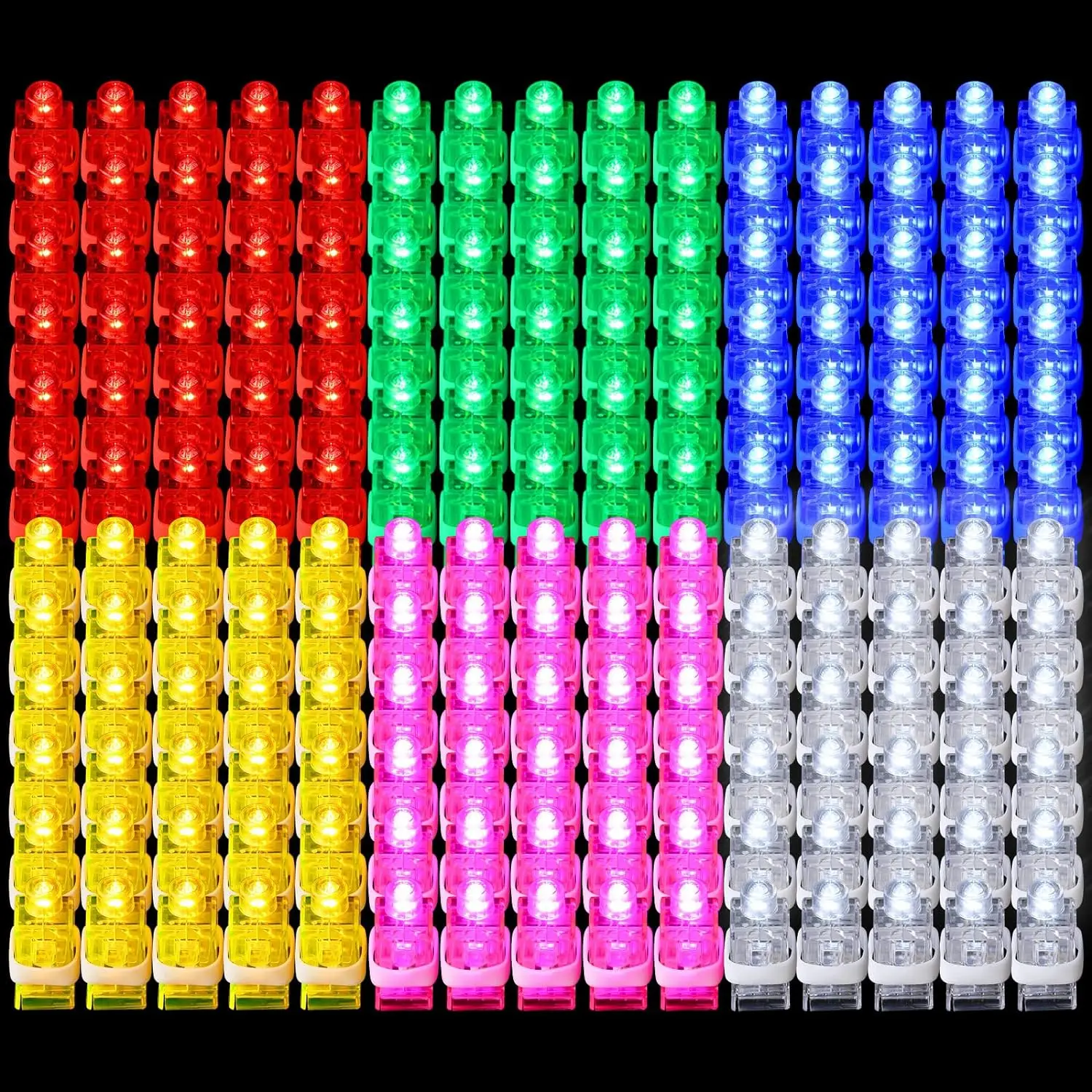 LED Finger Lights Mini Finger Flashlights for Kids Glow in The Dark Party Supplies Light up Ring Lights Toys Neon Party Favors