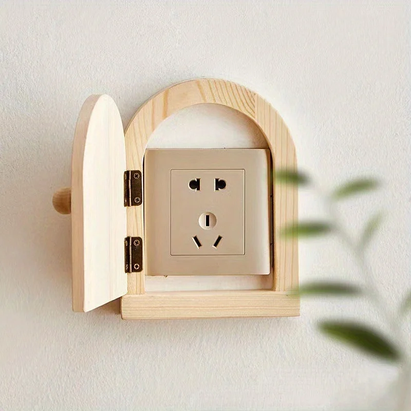 Solid Wood Switch Protective Cover, Wall Mounted, Home Socket Decorative Frame, Covering,Electric Shock Proof Cover