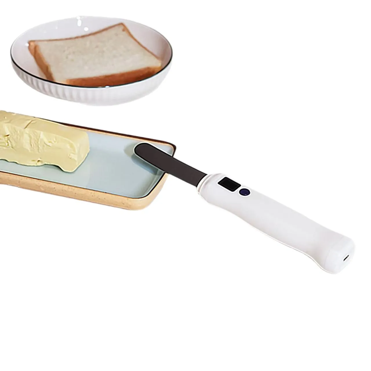 Stainless Steel Heated Butter Knife USB Rechargeable Electric Butter Spreader For Cold Butter Cheese Jam Toast Kitchen Tool