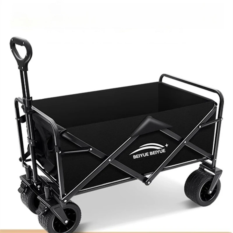 Camping car outdoor foldable cart oversized camping car picnic car trailer camping handle stall small cart