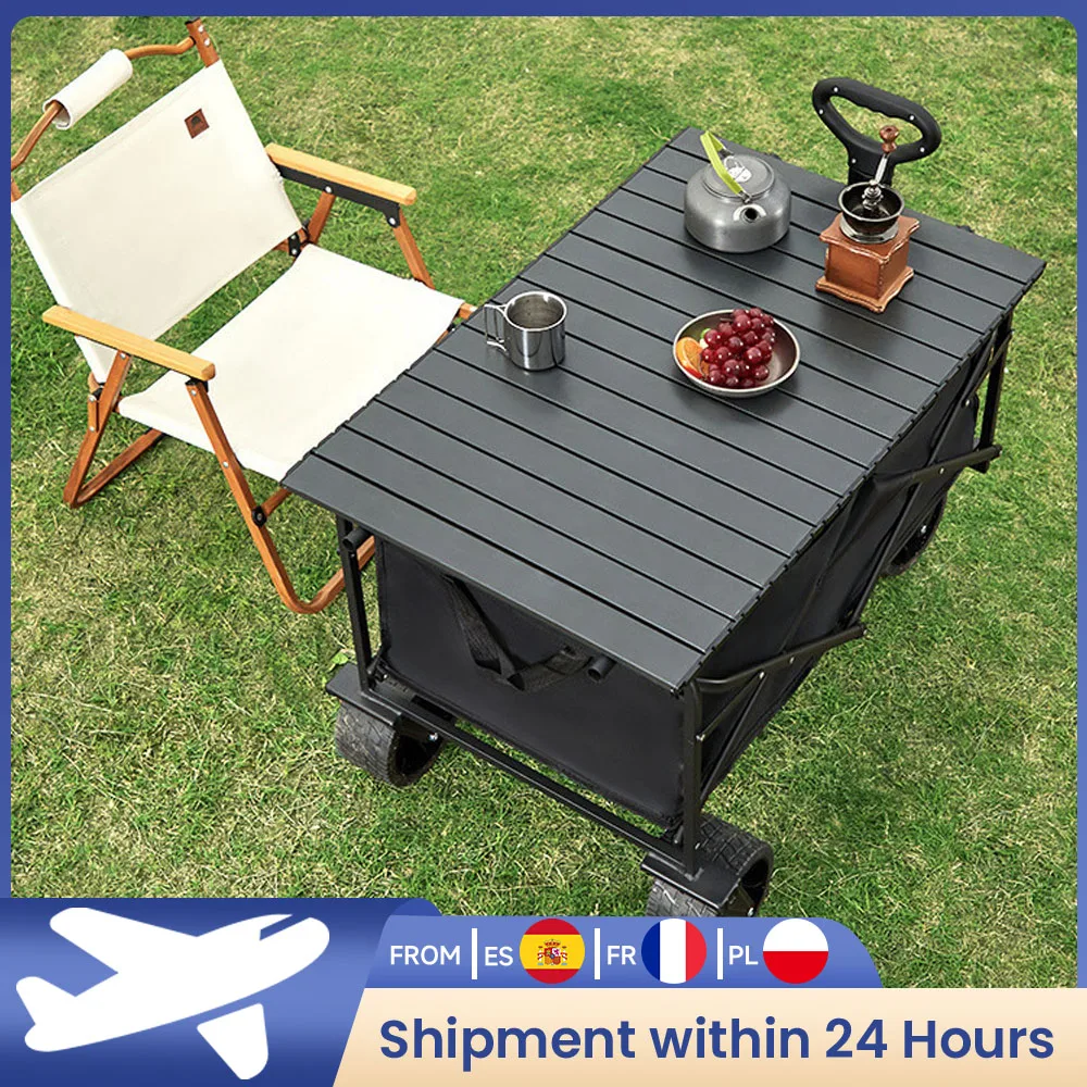 Wagons Beach Carts,100/150L,Foldable,Collapsible,Portable,All-Terrain Wheels,Drink Holders,Adjustable Handle,Camping Beach Garde