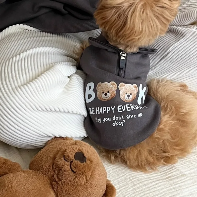 Pet Clothes Cartoon Bear Pet Shirt Puppy Clothes Pet Jacket for Small Medium Dog Cat Chihuahua Costume Dogs Winter Cute Costume