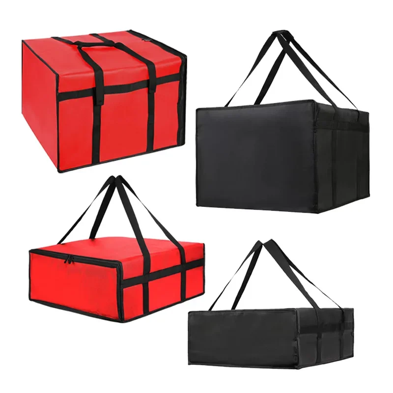 Food Pizza Delivery Bag Waterproof Reusable Hot Cold Insulated Pizza Food Storage Carrying Case Grocery Picnic Food Bag Portable