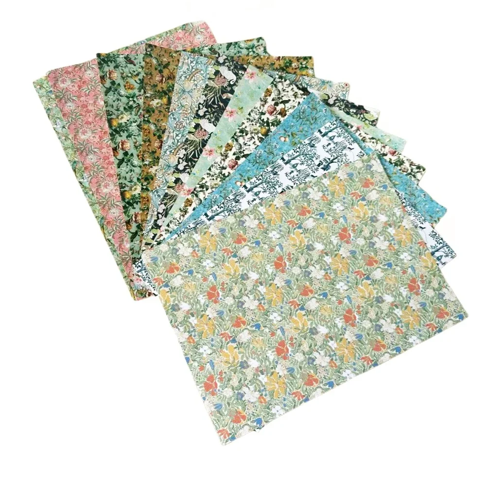 4pcs Dollhouse Wallpaper Sticker Wall Kitchen Living Room Bedroom Floor Stickers Miniature Doll Accessories Colorful Wallpaper