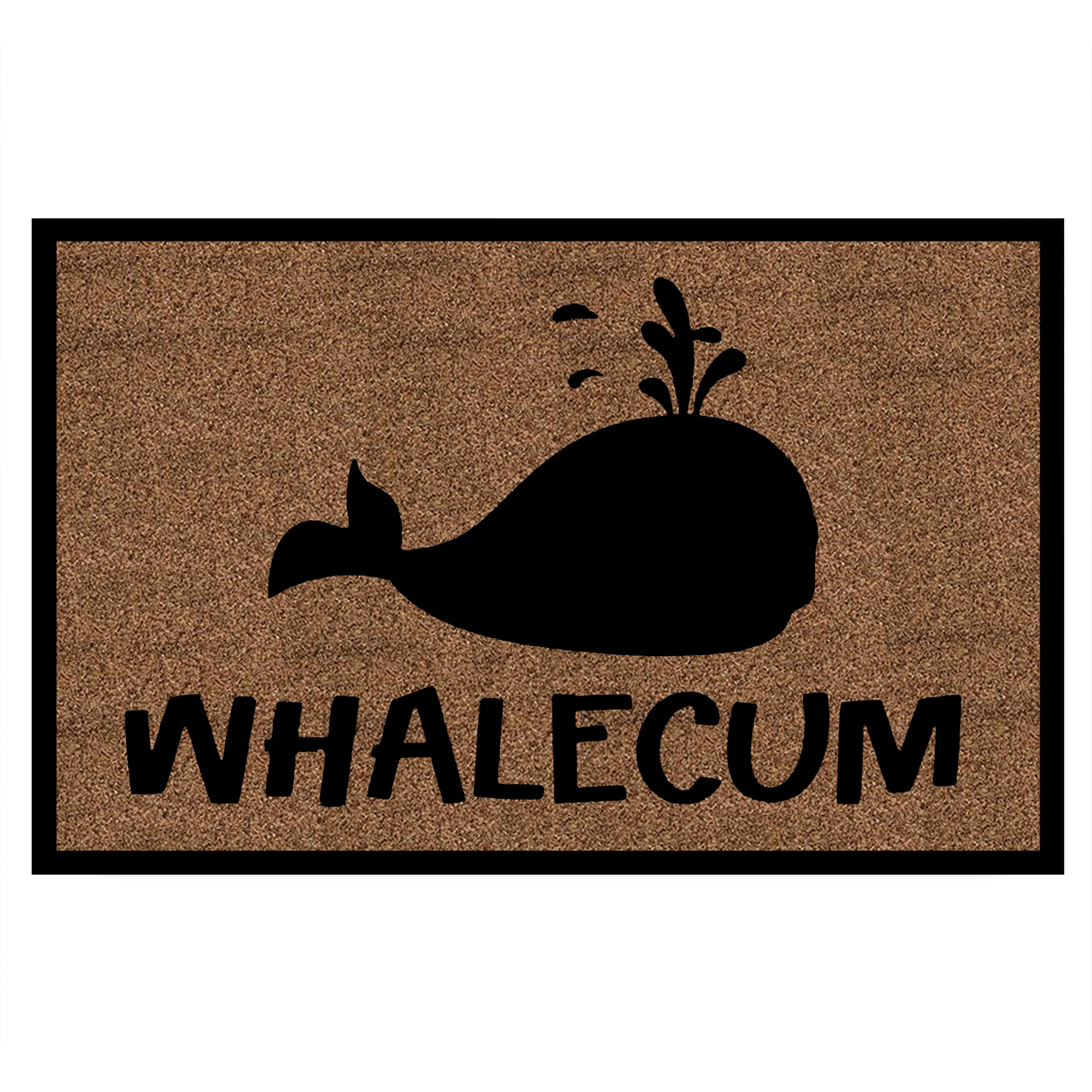 Whalecum Funny Welcome Doormat Non-Slip Rubber Home Office Decorative Indoor Outdoor Kitchen Mat