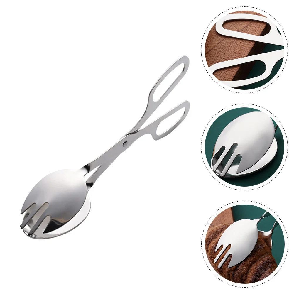 Stainless Steel Salad Tongs Bread Clip Food Serving Tong Kitchen Utensils Metal Buffet Tools Dining Bar Accessories Restaurant