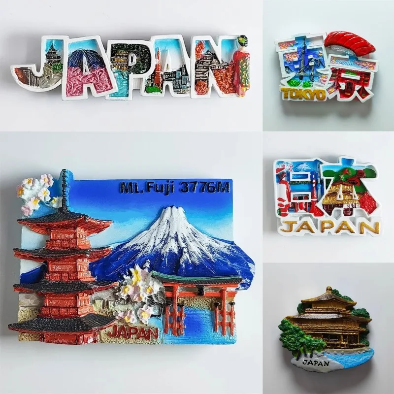 Japan Travelling Souvenirs Tokyo Fridge Magnets Mount Fuji Hakone Iejima Hokkaido Fridge Stickers Home Decor Wedding Gifts