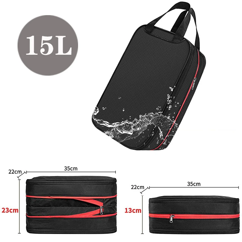 Travel Compression Packing Cubes Double Layer Portable Pouch Zipper Waterproof Storage Bags for Clothing Shoes Suitcases Bag