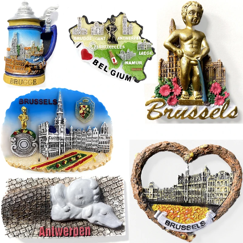 Belgium Brussels Antwerp Bruges Fridge Magnets Message Board Decorative Europe Travel Souvenir Refrigerator Sticker Home Decor