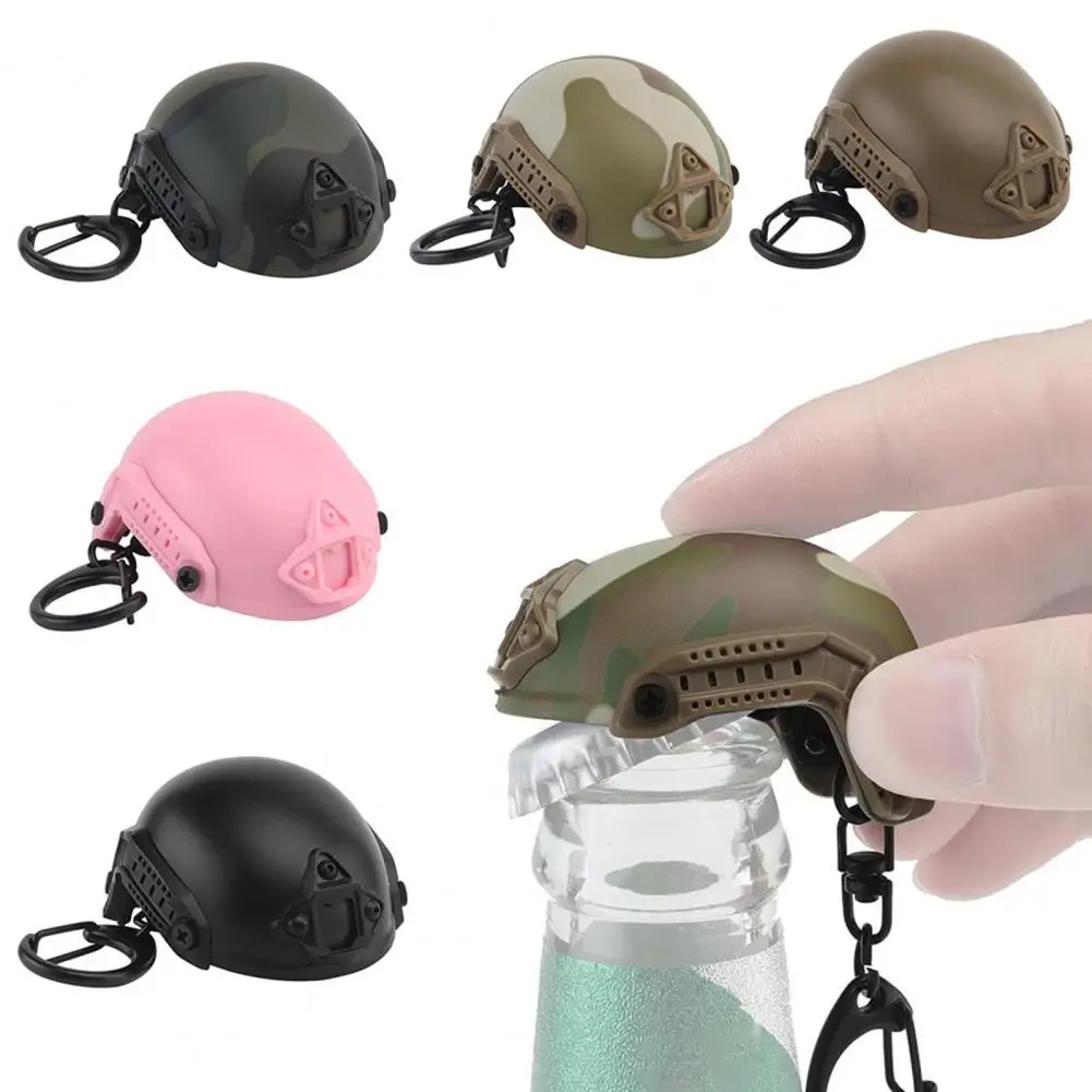 Fast Helmet Model Keychain Key Ring Mini Bottle Opener Keychain Backpack Charm Military Fan Accessories Gift