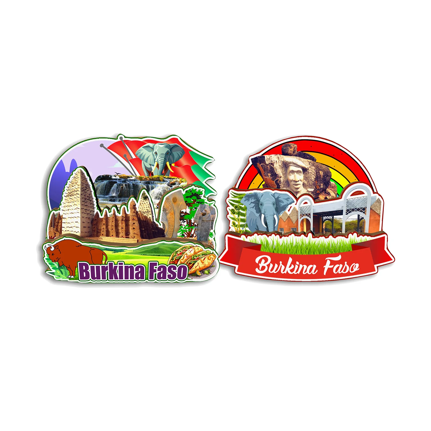 Burkina Faso Fridge Magnet Travel Souvenir Gift Handmade Decorative  Refrigerator Sticker Home Decoration