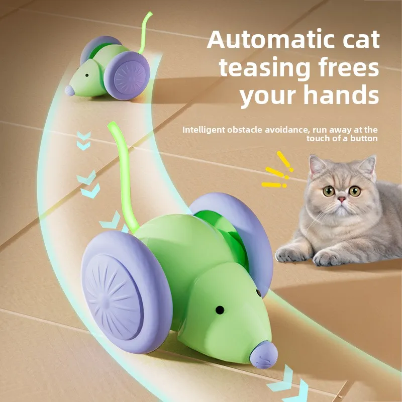 Smart Electric Mouse Car Cat Toy, Self-Entertaining Pet Car for Cats, Automatic New Model Cat Supplies