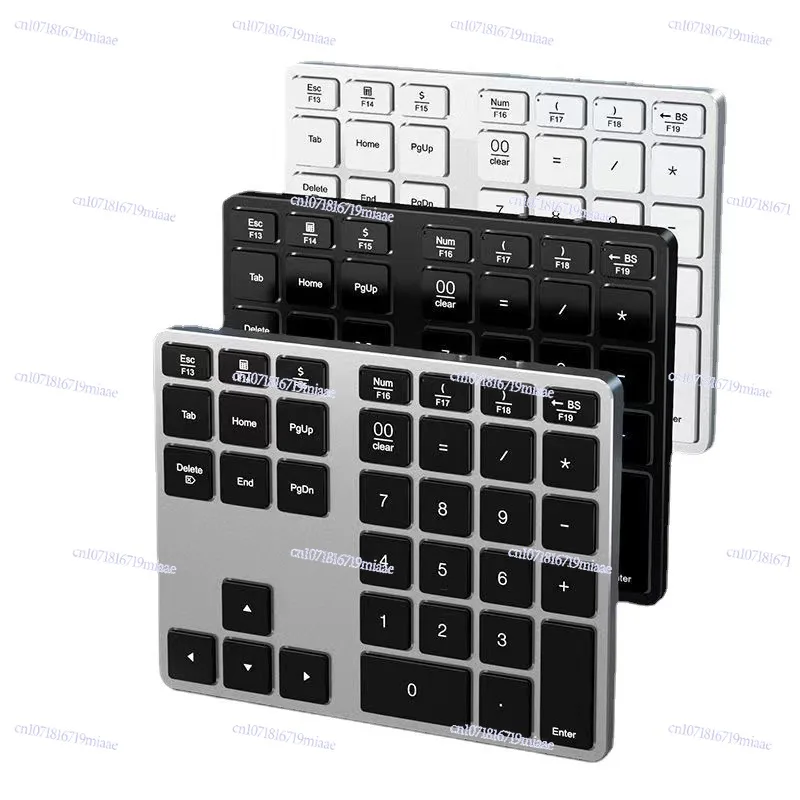 Aluminum Alloy 35 Key Wireless Bluetooth Numeric Keypad, Silent Office for Phone, Tablet, IPad, Laptop, Desktop Computer