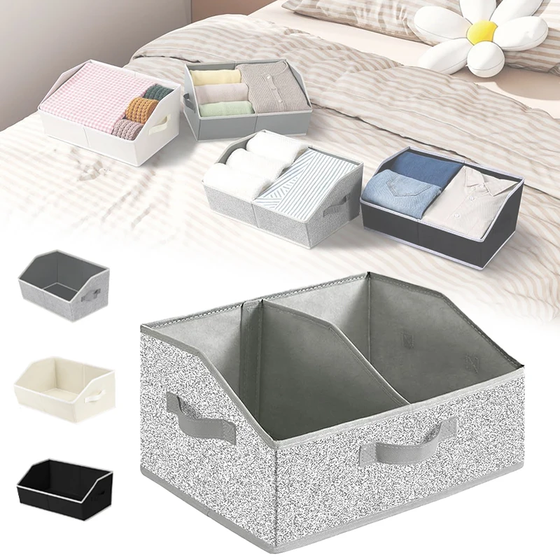 Trapezoid Closet Drawer Organizer Fabric Underwear Storage Box For Socks T Shirts Foldable Home Wardrobe Cabinet Storage Bin