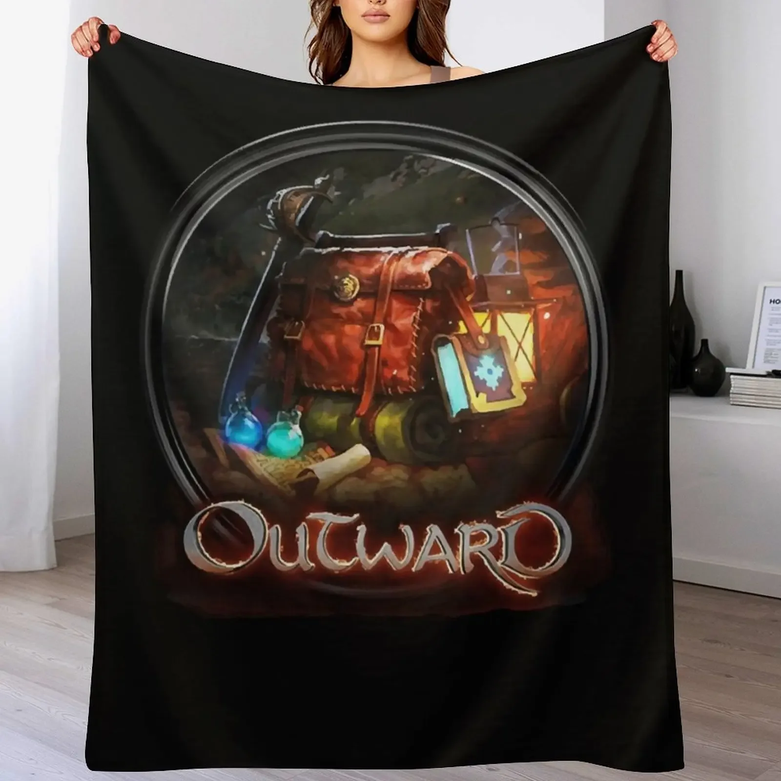OutwardClassic T-Shirt.png Throw Blanket Foldable Soft Warm Blanket for Outdoor Use