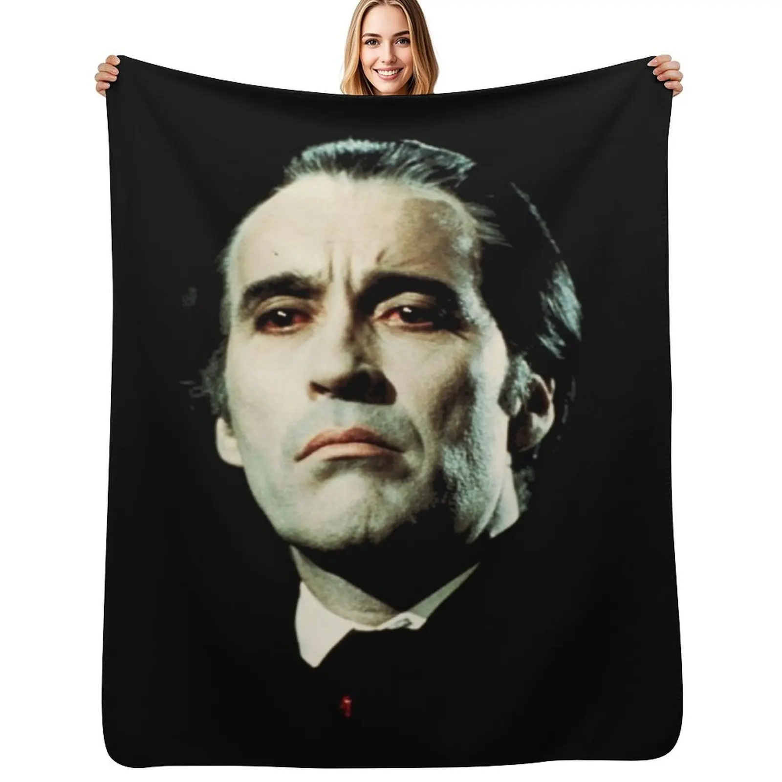 Dracula Vampire Christopher Lee Essential T-Shirt Throw Blanket Foldable Soft Warm Blanket for Outdoor Use
