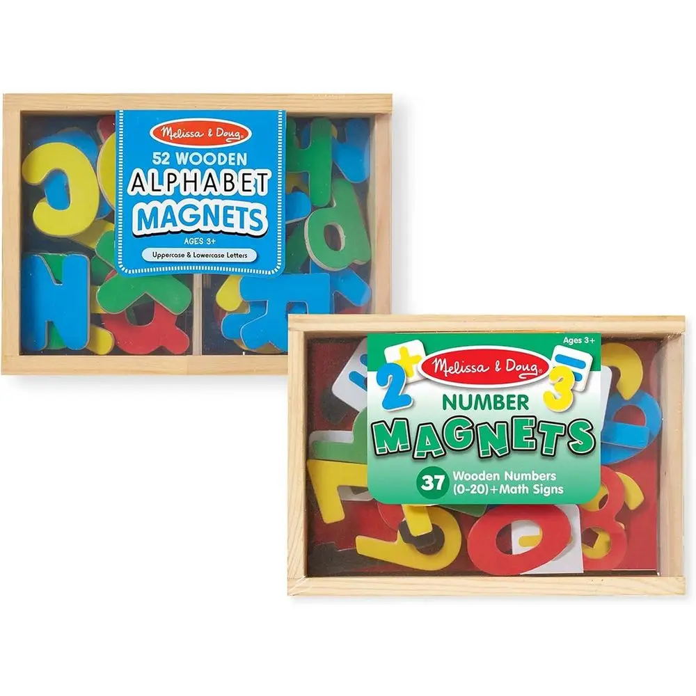 Premium Magnetic Wooden Alphabet & Number Set for Educational Play, Ideal for Kids 3 Years and Up